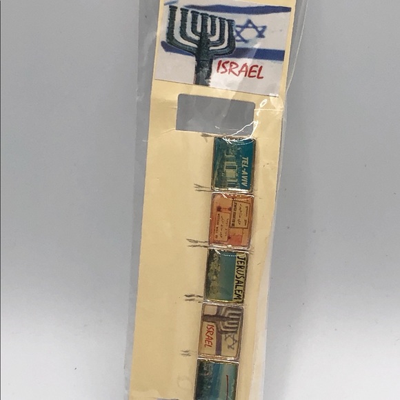 New Israel Picture Tile Souvenir Silver Bracelet - Picture 5 of 6